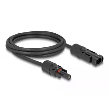 Kaabel DeLOCK DL4 päikesekaabel 6 mm² isane-emane 3 m must