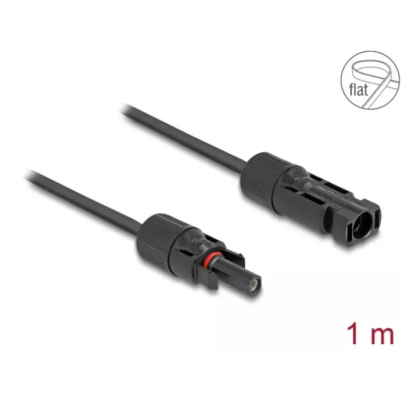 Kaabel DeLOCK DL4 Solar lame kaabel isane-emane 1 m must 3,3 mm²