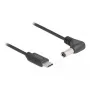 DeLOCK 85399 toitekaabel Must 1,5 m USB C 5,5 x 2,5 mm