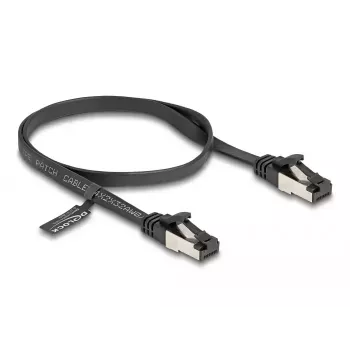 DeLOCK RJ45 lame patch-kaabel pistik pistikusse Cat.8.1 painduv 0,5 m must