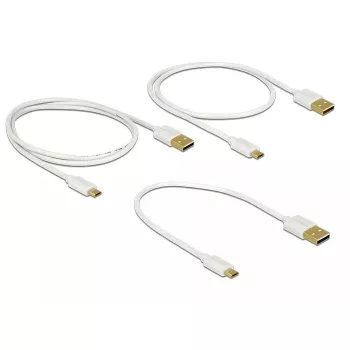USB-kaabel DeLOCK 83679 USB 2.0 USB A Micro-USB B valge