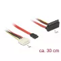 SATA kaabel DeLOCK 85514 0.3m 1x Molex 4 pin 1x SATA 22 pin 1x SATA 7 pin