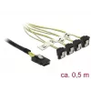 Sisemine toitekaabel DeLOCK 85686 0,5 m Mini SAS SFF-8087 4 × SATA-le