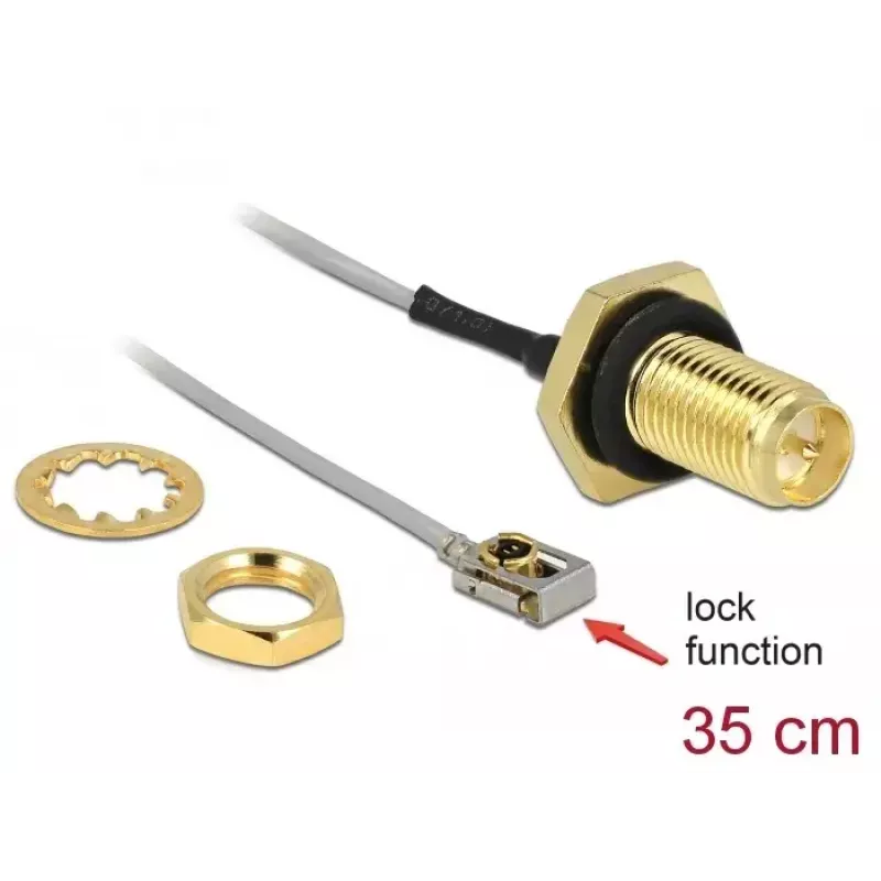 Koaksiaalkaabel DeLOCK 90292 0,3 m RP-SMA MHF I LK