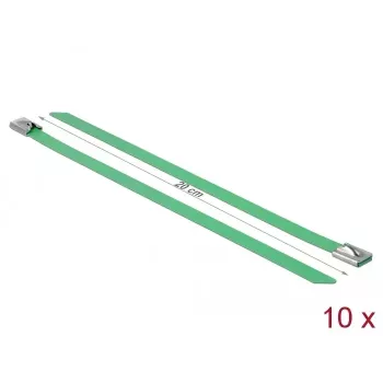 Kaabliside DeLOCK 18805 terasest roheline 200mm 10 tk