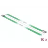 Kaabliside DeLOCK 18807 roostevaba teras roheline 400mm 10 tk
