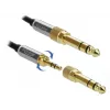 Audiokaabel DELOCK 85837 — 2 m, 3,5 mm isane-isanele, kullatud kontaktidega, AWG 28, must
