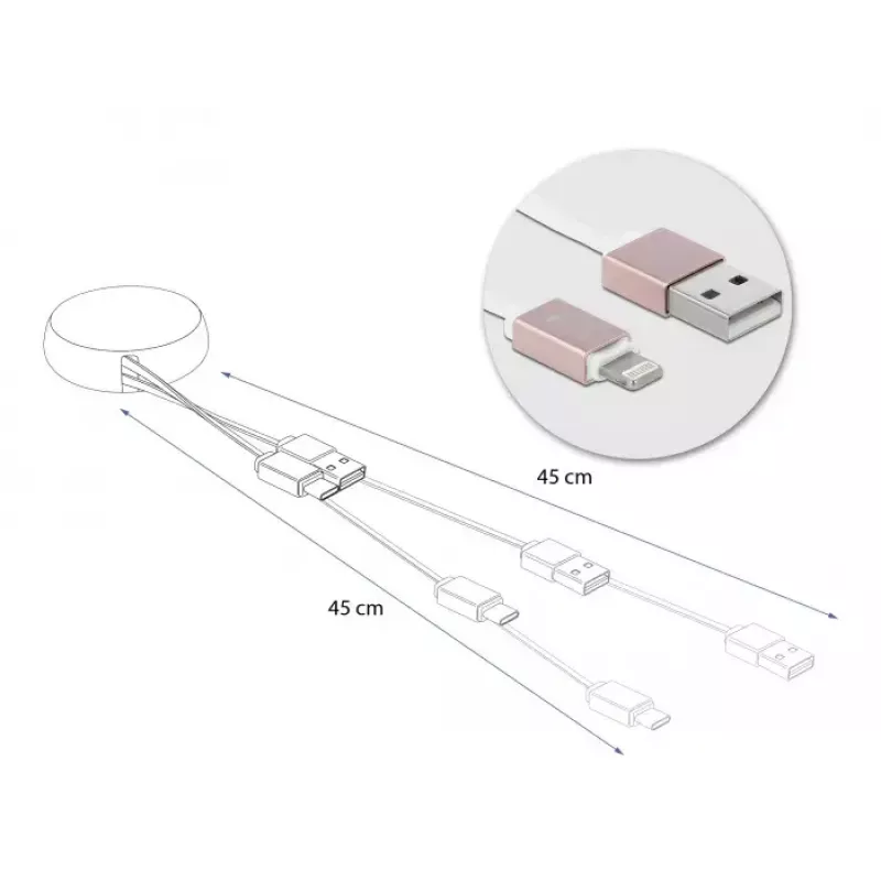 Sissetõmmatav kaabel DeLOCK USB 2.0 Type-A Lightning 85817