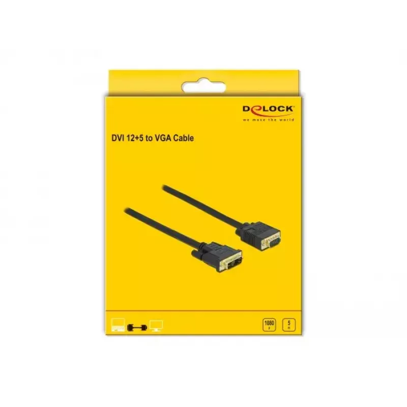 DVI-VGA kaabel DeLOCK 86751 5m
