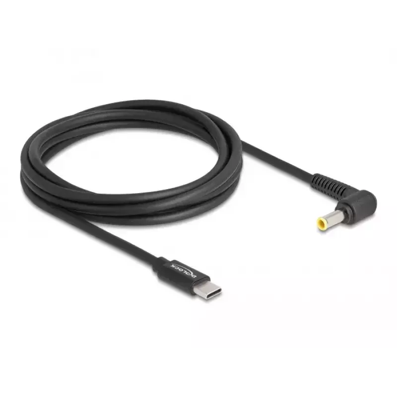 DeLOCK sülearvuti laadimiskaabel USB USB-C isane Samsungi 5,5 x 3,0 mm isane 1,5 m 20 V 3 A