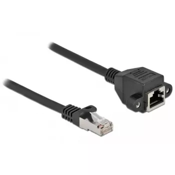 Võrgupikenduskaabel S/FTP RJ45 pistik – RJ45 pesa Cat.6A 2 m must DeLOCK 87002