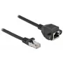 Võrgupikenduskaabel S/FTP RJ45 pistik – RJ45 pesa Cat.6A 2 m must DeLOCK 87002