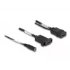DeLOCK HDMI-kaabel 4K 60 Hz alalisvoolutoitega 2,1 x 5,5 mm 0,30 m paneelikinnitus