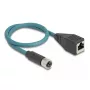 DeLOCK M12 adapterkaabel X-kodeeringuga 8 kontaktiga emane RJ45 emane 50 cm