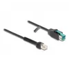 DeLOCK spiraalkaabel RJ50 isane - PoweredUSB isane 12 V 3 m must