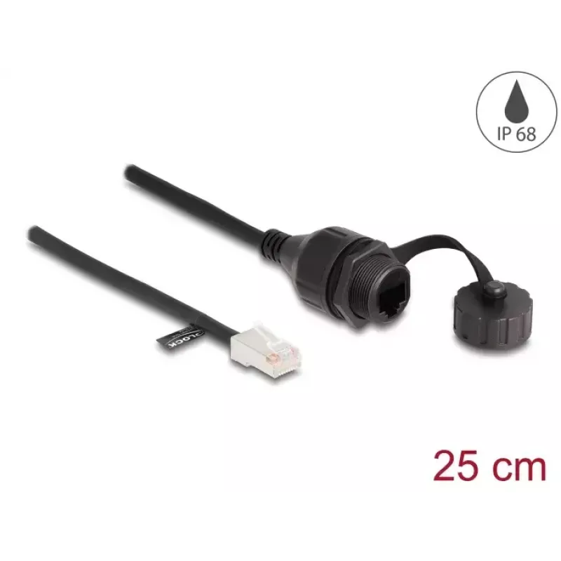 DeLOCK 88012 võrgukaabel RJ45 isane RJ45 emane Cat5e 0,25 m must