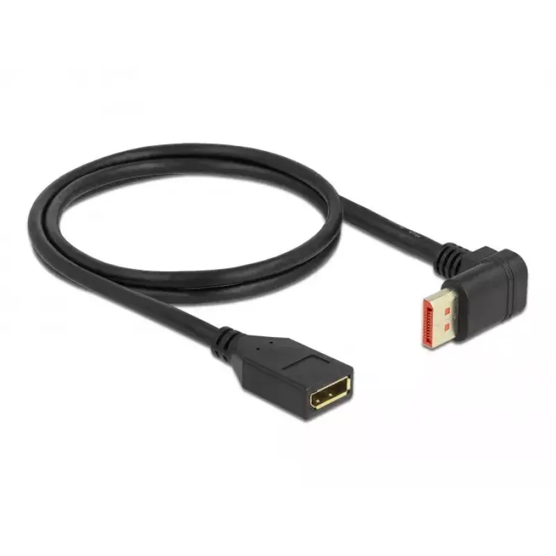 DisplayPort pikenduskaabel DeLOCK 90° ülespoole nurga all 8K 60 Hz 1 m