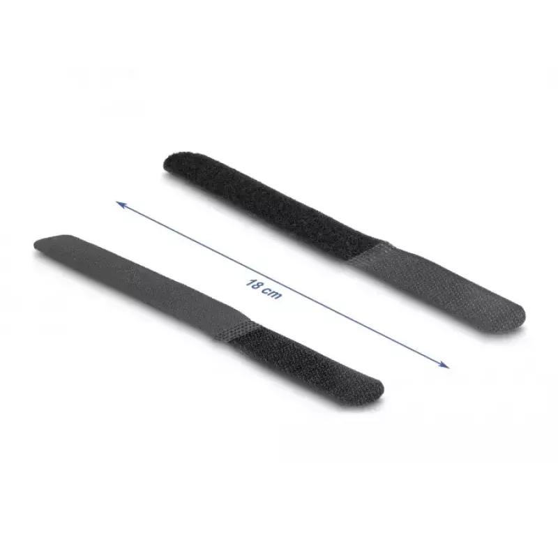 Takjakinnitusega kaabliside DeLOCK 19110 180x20mm must 10 tk