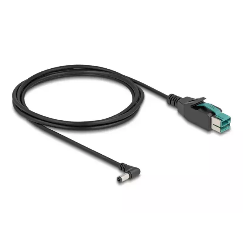 DeLOCK PoweredUSB kaabel isane 12 V kuni DC 5.5 x 2.5 mm isane nurga all 2 m