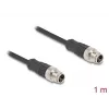 Võrgukaabel DeLOCK M12 kaabel X-koodiga 8 kontaktiga isane-isane Cat5e 1 m Must