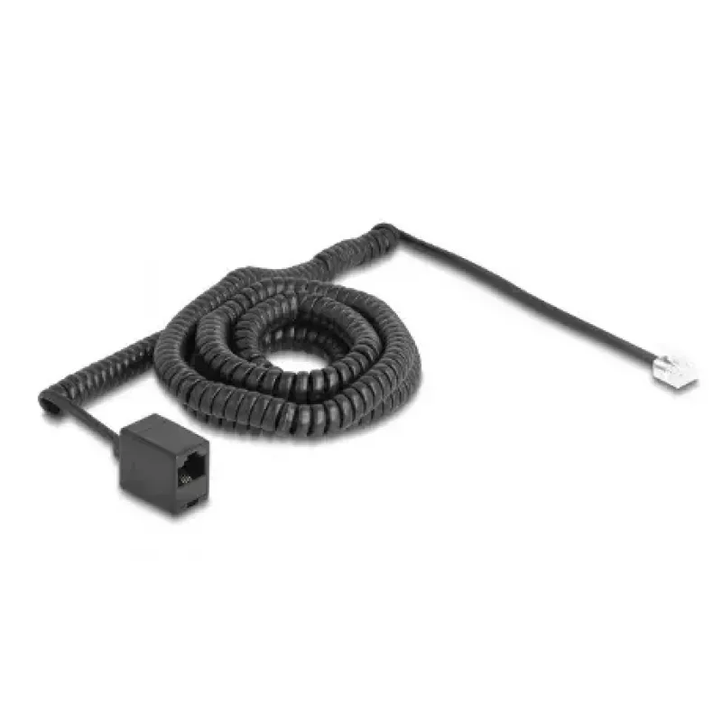 DeLOCK telefonikaabel 10 m Must RJ-11 RJ-45