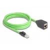 DeLOCK võrgukaabel RJ45 Cat.6A pistik pistikupessa 2m roheline