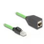 DeLOCK võrgukaabel RJ45 Cat.6A pistik pistikupessa 2m roheline