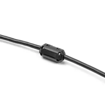Ferriitsüdamikuga klambri summutaja DELOCK 80945, must, nikkel/plast/tsink, 16,5×30×14 mm, komplektis 2 tk