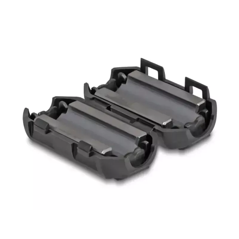 Ferriitsüdamikuga klambri summutaja DELOCK 80945, must, nikkel/plast/tsink, 16,5×30×14 mm, komplektis 2 tk