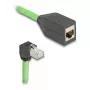 Võrgukaabel DeLOCK 80887 RJ-45 Cat6a 2m Must Roheline