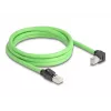 DeLOCK RJ45 Cat.6A võrgukaabel, pistik pistikusse, allanurga all, 2 m, roheline