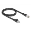 Võrgukaabel DeLOCK 80577 M12 kuni RJ-45 Cat5e 1m Must