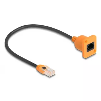 Võrgukaabel DELOCK 90803 Cat5e U/UTP RJ-45 to RJ-45 Must/Oranž 0,3 m