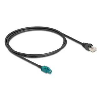 Koaksiaalkaabel DELOCK 90697 — 1 m, HSD Z RJ-45-le, must/sinine