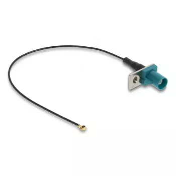 Koaksiaalkaabel DELOCK 90734, FAKRA Z → I-PEX MHF1, 0,2 m, 1,13 mm, must/sinine