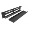 Kaablihalduse suunamispaneel 19 tolli 2U DELOCK metallist must 4 avaga