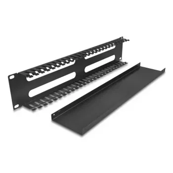 Kaablihalduse suunamispaneel 19 tolli 2U DELOCK metallist must 4 avaga