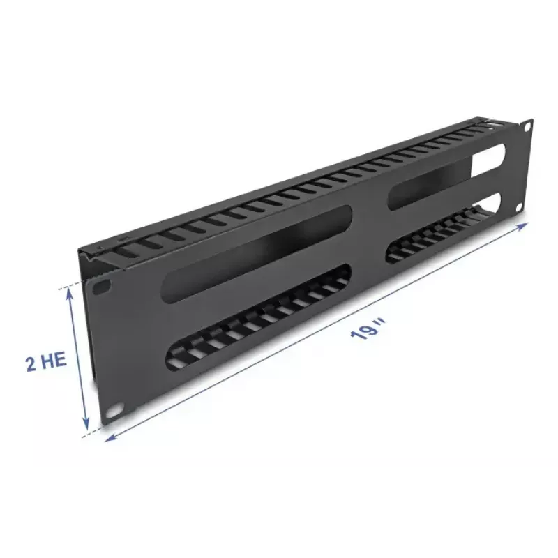 Kaablihalduse suunamispaneel 19 tolli 2U DELOCK metallist must 4 avaga
