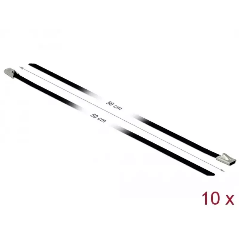 Kaabliside DeLOCK 18812 Teras Must 500mm 10 tk