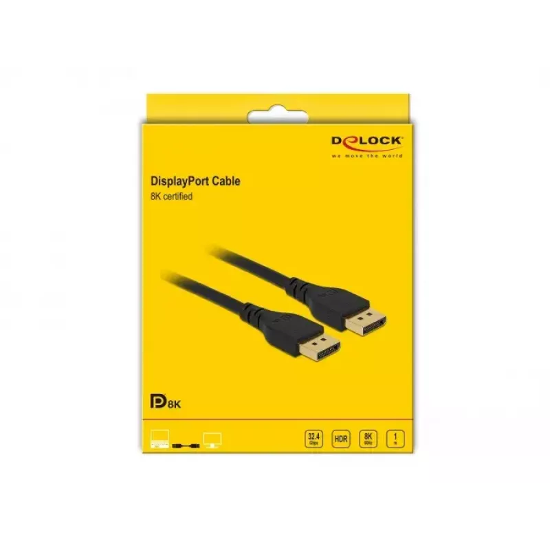 DisplayPort kaabel DeLOCK 85909 8K 60 Hz 1 m