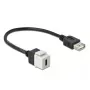 Keystone-moodul DeLOCK 86391 USB C lame must valge