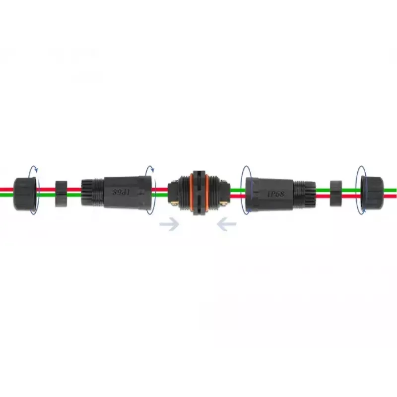 Elektrilise juhtme pistik DELOCK 86912, sirge, 85–260 V, must, 25 × 114 mm, 1 tk