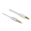Audio kaabel DeLOCK 66073 0.5m 3.5mm Silver Valge