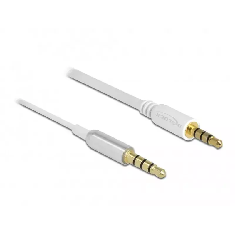 Audio kaabel DeLOCK 66073 0.5m 3.5mm Silver Valge
