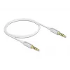 Audio kaabel DeLOCK 66073 0.5m 3.5mm Silver Valge