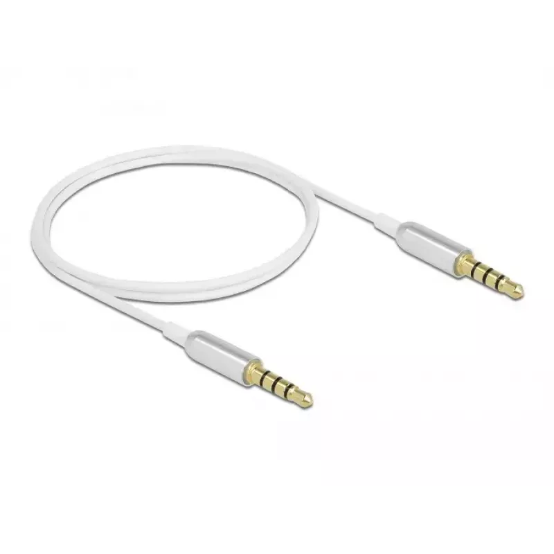 Audio kaabel DeLOCK 66073 0.5m 3.5mm Silver Valge