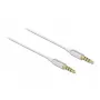 Audio kaabel DeLOCK 66073 0.5m 3.5mm Silver Valge