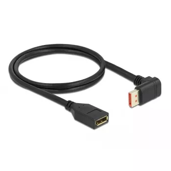 DisplayPorti pikenduskaabel DeLOCK 90° allapoole nurga all 8K 1m