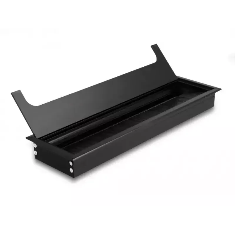 Kaabli läbiviik DELOCK 66857 lauale, must, 80×280×28 mm, 1 tk