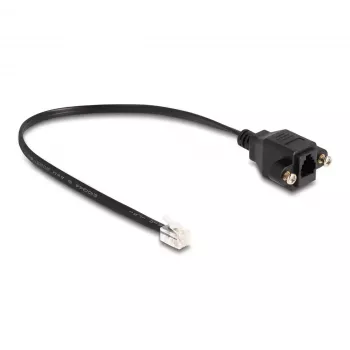 DeLOCK-kaabel RJ10-pistik RJ10-pesale 30 cm must